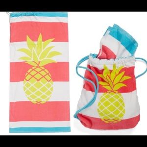 Capelli of New York Pineapple Stripe Towel Bag